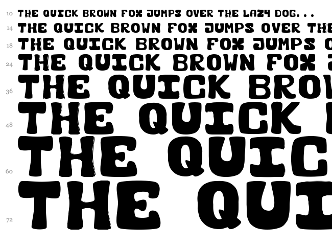 Black Carrot font waterfall